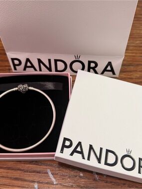 Pandora Celestial Heart Clasp Bangle
Sterling silver 8.3 In